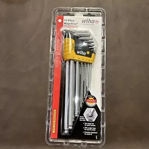 WIHA 66991 13- PIECE MAGIC RING SCREW HOLDING BALL END HEX KEY SET - Picture 1 of 6