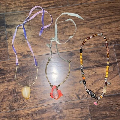 Anthropologie Rare "Color Slice Necklace" by DePetra, OOAK, Originally $138 Lot - Image 1 of 4