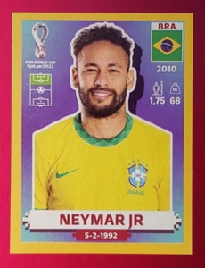Pegatina Neymar Jr. #BRA17 ORO Brasil Paralelo- 2022 Panini Copa Mundial FIFA Qatar - Imagen 1 de 2