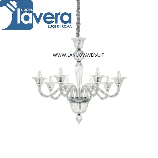 LAMPADARIO IDL BRIGITTA SP8 TRASPARENTE SUPER PREZZO LEGGI DESCRIZIONE E OFFRI - Immagine 1 di 1