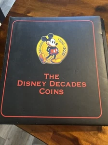 Rare Disney Decades Coins 1920-2000 Black Binder With Coin Holders No Coins! - Picture 1 of 11