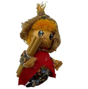 Vintage Vogelscheuche Ornament Weihnachtsdeko Strohmann - Bild 1 von 5