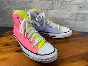 Converse Ctas Sneaker Damen 10 Schuhe Neon Color Block Pink Gelb Lila Canvas - Bild 1 von 19