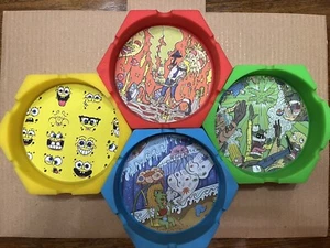 Silicone Ashtray Cartoon Graphics Pick From Four Bright Colors Approx 4” New - Picture 1 of 2