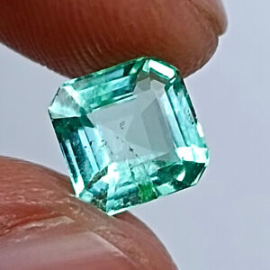 1.36 CT VS Clarity Natural Zambian Emerald Square Good Luster Green Gem - 829