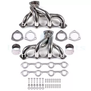 FOR FORD 289-302-351 V8 STAINLESS SBC SMALL BLOCK HUGGER EXHAUST MANIFOLD HEADER - Bild 1 von 11