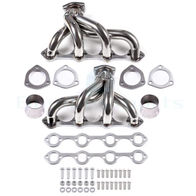 FOR FORD 289-302-351 V8 STAINLESS SBC SMALL BLOCK HUGGER EXHAUST MANIFOLD HEADER - Image 1 of 4
