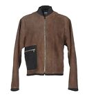 Dolce And Gabbana Brown Gray Leather Jacket Coat Giacca Eu46  Us36 M Rrp 3900