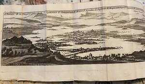 Texcoco, Tezcuco ou Tezcoco, Panorama Gravé De 1704 - Picture 1 of 5