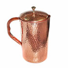 Copper Hammared Water Jug 15 L Pitcher With Lid Jointless Yog Health