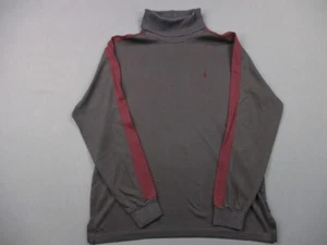 Vintage Polo Ralph Lauren Shirt Mens Large Gray Red Turtleneck Equestrian 90s - Picture 1 of 13