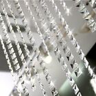 50pcs 18MM Clear Square Crystal Beads 2 Holes Prism Chandelier Lamp Curtain Part