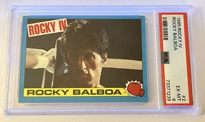 1985 Topps Rocky IV #2 Rocky Balboa (Sylvester Stallone) EX-MT PSA GRADED "6" - Picture 1 of 3