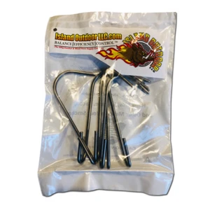 LavaLock® Meat Hooks Rib Hangers Stainless Steel for UDS WSM bbq smokers, 6 Pack - Picture 1 of 4