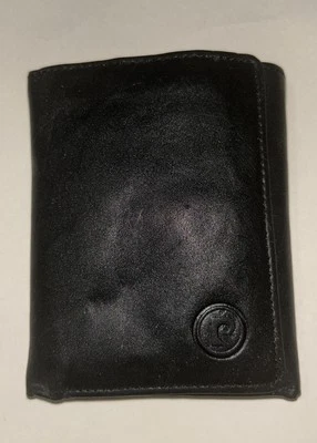 Vtg PIERRE CARDIN Black Leather Trifold Wallet - Image 1 of 4