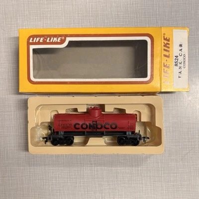 Life-Like Single Dome Tank Car Conoco 8524 HO Scale In Original Box VGC - Image 1 of 2