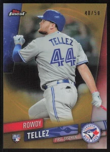 2019 Topps Finest Gold Refractor Rookie #52 Rowdy Tellez /50 Toronto Blue Jays - Picture 1 of 2