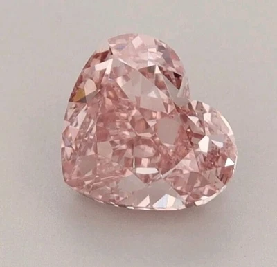 1.50 ct Heart Cut Pink Lab Grown Diamond VVS1 Loose Diamonds Gemstone Ethical - Image 1 of 2