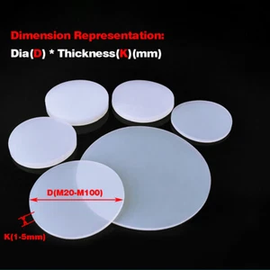 Silicone Solid Gasket Round Shock Absorption Anti Slip Flat Pad - Picture 1 of 6