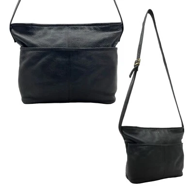 Bolso de Mano Bandolera Hobo Vintage Años 90 00 Wilson Cuero Guijarro Suave Foto 1 de 4