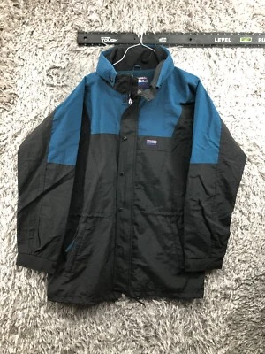 Chaqueta Retro Blanca Sierra Anorak Para Hombre XL Azul Negro Azul Nylon Cremallera Completa Exterior Foto 1 de 4