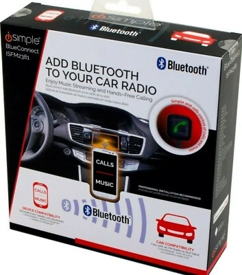 Isimple ISFM2381 /BlueConnect BLUETOOTH Hands-Free Car Kit Audio Streaming *NEW* - Image 1 of 3