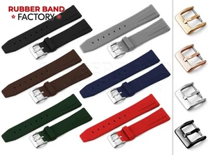 For TAG Heuer Watch Strap Band Bracelet Rubber Silicone Buckle Clasp BLACK - Picture 1 of 21