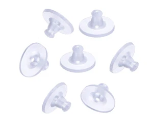 Large Silicone Soft Rubber Earring Backs Replacement Stopper Earnut Pads 10mm - Picture 1 of 7