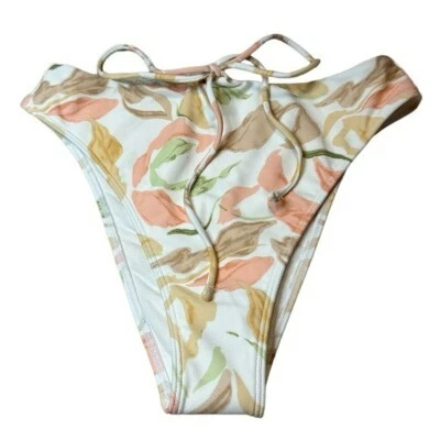 Parte inferior de bikini de natación Abercrombie & Fitch talla pequeña nueva con etiquetas floral pierna alta descarada Foto 1 de 4