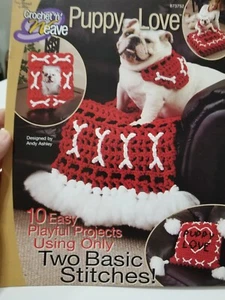 ANNIES CROCHET N WEAVE PUPPY LOVE 10 EASY PLAYFUL DESIGNS item379 - Picture 1 of 2