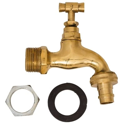 Wasserhahn Auslaufventil Garten Brunnen Messing 3/4 Zoll Antik Stil 12cm - Bild 1 von 4