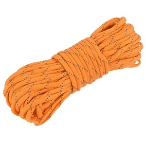 Tent Rope 49.2 Feet 4mm Nylon Reflective Guyline Camping Cord Orange - Picture 1 of 5