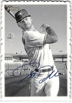 2018 Topps Heritage Josh Donaldson 1969 Deckle Edge Toronto Blue Jays 7 of 30 - Image 1 of 2