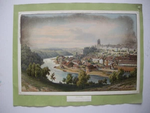 Bern Gesamtansicht Bern Orig Farblithografie 1830 Schweiz - Bild 1 von 3