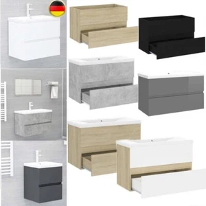 Hängend Wachtisch Unterschrank Waschbecken Badmöbel Set Badezimmer Hängeschrank - Bild 1 von 29