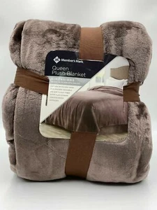 Member's Mark Plush Blanket Brown Queen - Picture 1 of 1