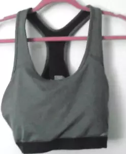 Avia Sports Bra 2XL / 20 Gray Racer Back Scoop Neck Stretch Light Padded NWOT - Picture 1 of 5