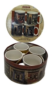 Sakura Table 4 Mug Stoneware French Storefronts In Box France Cafe Coffee Cup - Picture 1 of 9