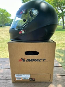 Impact Racing Model 1320 Helmet Flat Black X-Small 52-54 cm - Foto 1 di 19