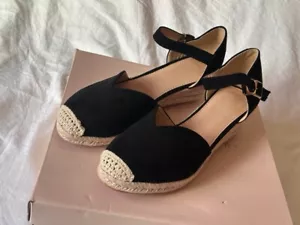 SO SIMPOK Espardrille Wedge Sandals for Women Dressy Closed Toe Summer Beach S 8 - Picture 1 of 17