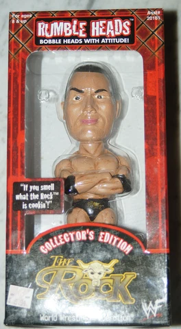 THE ROCK 2001 WWE - WWF BOBBLEHEAD NEW! DWAYNE JOHNSON WCW / WWF / WWE / NWA Cover