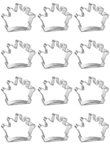 1 Dozen (12 pieces) Crown Cookie Cutter 3.75 in Metal Party Favors USA - Picture 1 of 4