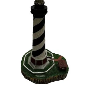 Réplica Faro Cabo Hatteras Cabo Scaasis 7" Decoración Náutica Costera Resina Negra - Imagen 1 de 7