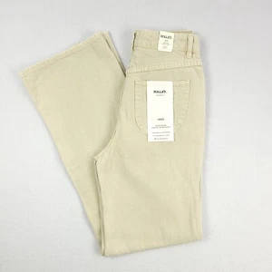 Rollas Heidi Jeans Womens 25 Stone Lyocell Blend High Rise Loose Straight NWT - Picture 1 of 21