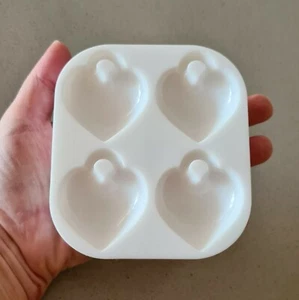 FOUR Puffy Hearts Pendant Silicone Mold AU - Picture 1 of 7