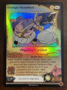 DBZ CCG Orange Headshot HOLO FOIL Rare LIMITED 66 Dragon Ball Z Score TCG - Picture 1 of 12