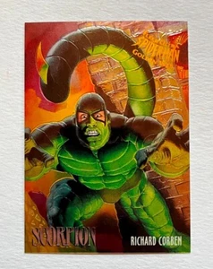 1995 Fleer Ultra Spider-man Golden Web Scorpion chase card 6 of 9 Richard Corben - Picture 1 of 2