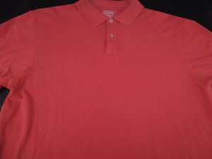 Pendleton Mens Pullover Knit Short Sleeve Cotton Orange Polo Shirt X Large XL - Picture 1 of 3