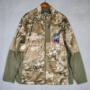 Realtree Jacket Men's XL Green Camouflage Full Zip Hybrid Techshell Hunting NWT - Picture 1 of 18