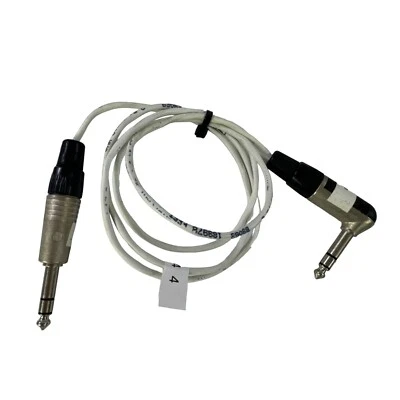Cable de audio equilibrado Whirlwind 4 pies 1/4" TRS recto a ángulo recto d Foto 1 de 2